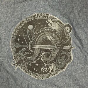 Custom design celtic dragon with sword